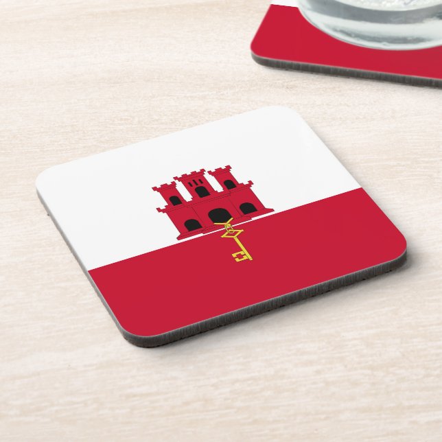 Posavasos Bandera de Gibraltar (Lado Izquierdo)