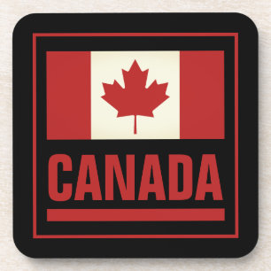 Posavasos Bandera de hoja de arce de Canadá