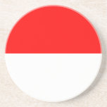 Posavasos Bandera de Indonesia<br><div class="desc">Bandera patriótica de Indonesia.</div>
