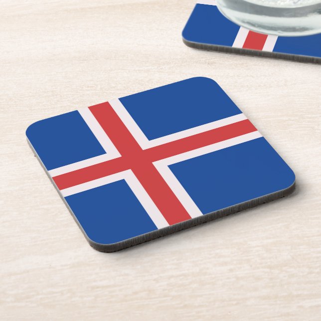 Posavasos Bandera de Islandia (Lado Izquierdo)