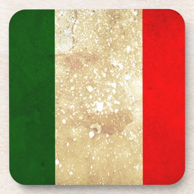 Posavasos Bandera de Italia en Grunge