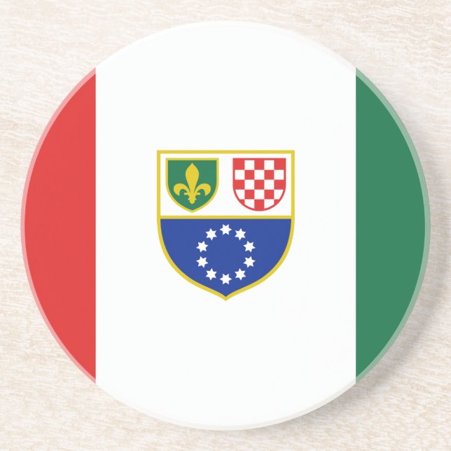 Posavasos Bandera de la Federación de Bosnia y Herzegovina (Frente)