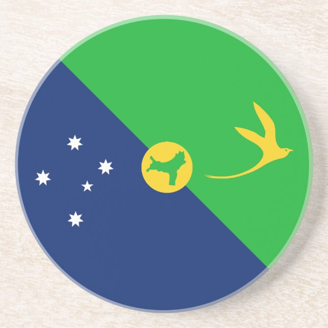 Posavasos Bandera de la isla de los navidades (Frente)