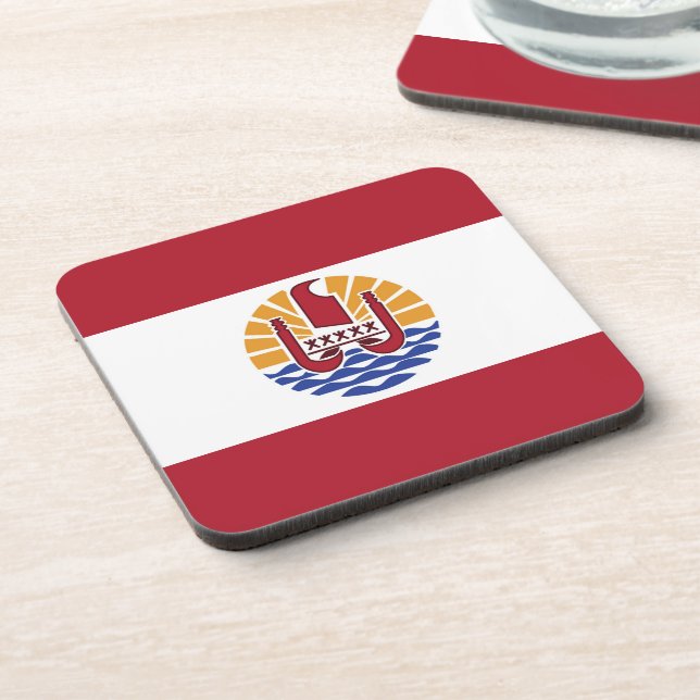 Posavasos Bandera de la Polinesia Francesa (Lado Izquierdo)