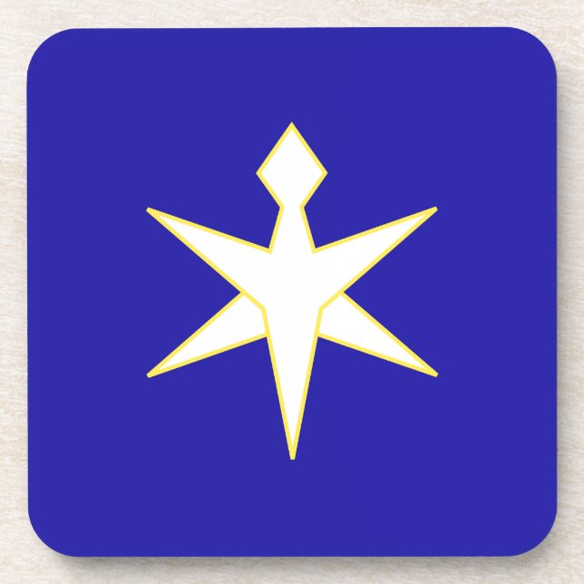 Posavasos Bandera de la prefectura de Chiba, Japón (Frente)