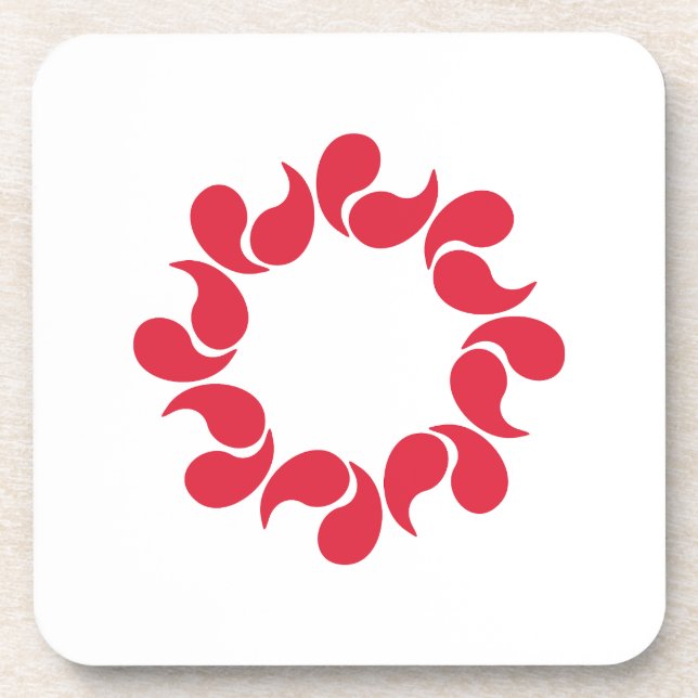 Posavasos Bandera de la Prefectura de Osaka, Japón (Frente)