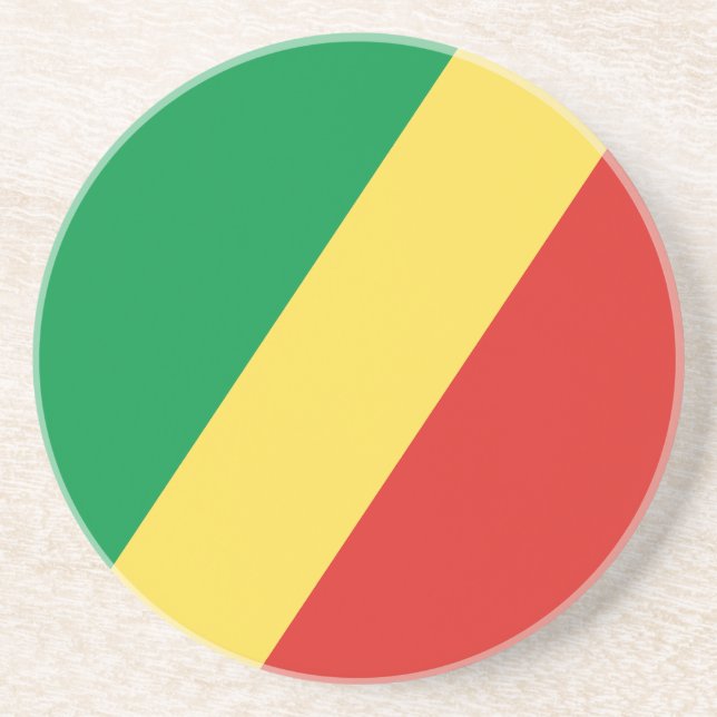Posavasos Bandera de la República del Congo (Frente)