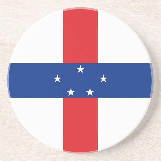 Posavasos Bandera de las Antillas Neerlandesas (Frente)