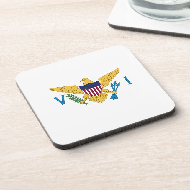 Posavasos Bandera de las Islas Vírgenes de Estados Unidos (Lado Izquierdo)