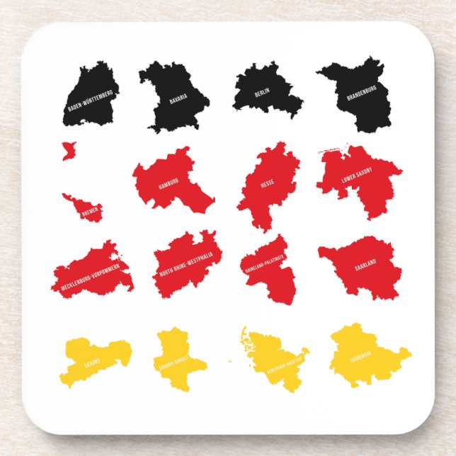 Posavasos Bandera de los Estados alemanes (Frente)