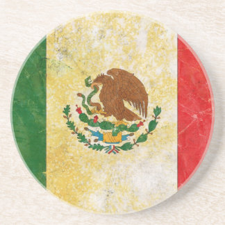 Posavasos Bandera de México en Grunge