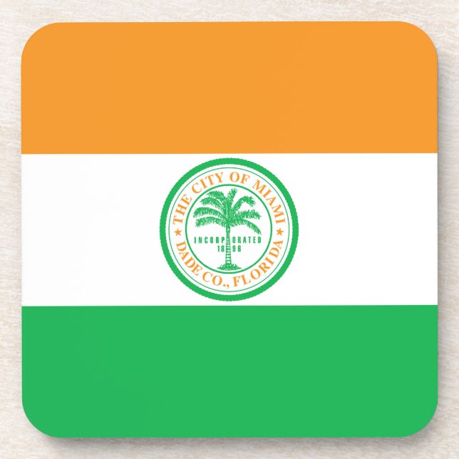 Posavasos Bandera de Miami, Florida Beapet Coaster (Frente)