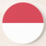 Posavasos Bandera de Mónaco patriótica<br><div class="desc">Bandera patriótica de Mónaco.</div>