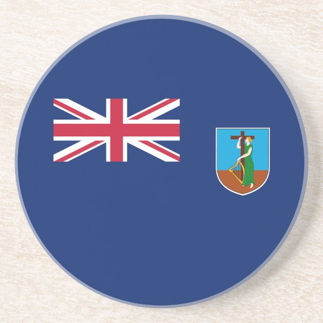 Posavasos Bandera de Montserrat (Frente)