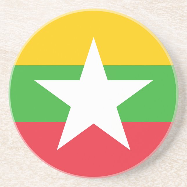 Posavasos Bandera de Myanmar (Frente)