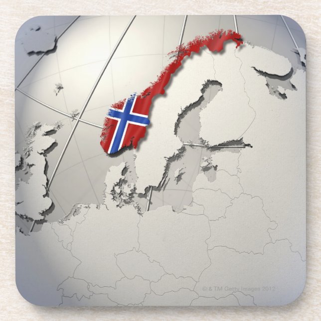 Posavasos Bandera de Noruega (Frente)