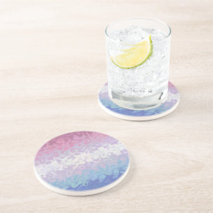 Posavasos Bandera de orgullo Bigender Groovy Ripply Excéntri