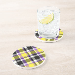 Posavasos Bandera de Orgullo Escocés Boho No Binario Quirky 