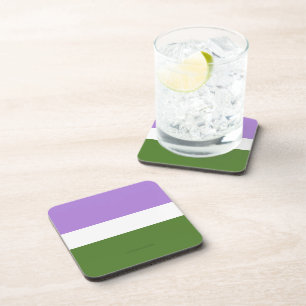 Posavasos Bandera de orgullo genderqueer de SlipperyJoe lava