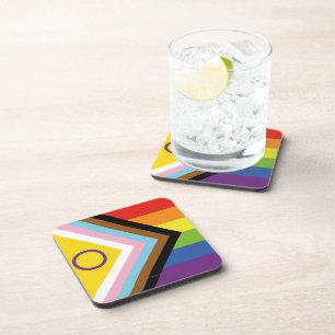 Posavasos Bandera de orgullo intersexual de SlipperyJoe's fo