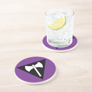 Posavasos Bandera de orgullo lésbico SlipperyJoe feminista g