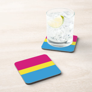 Posavasos bandera de orgullo pansexual SlipperyJoe rosa ámba