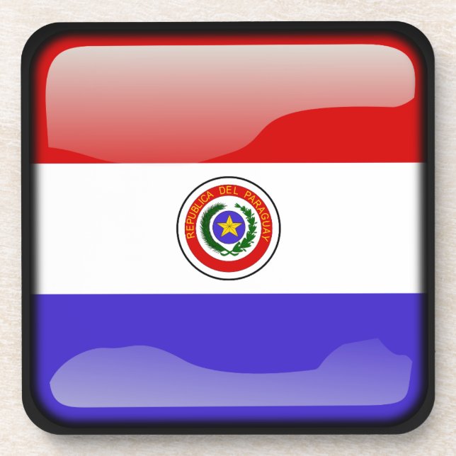Posavasos Bandera de Paraguay (Frente)