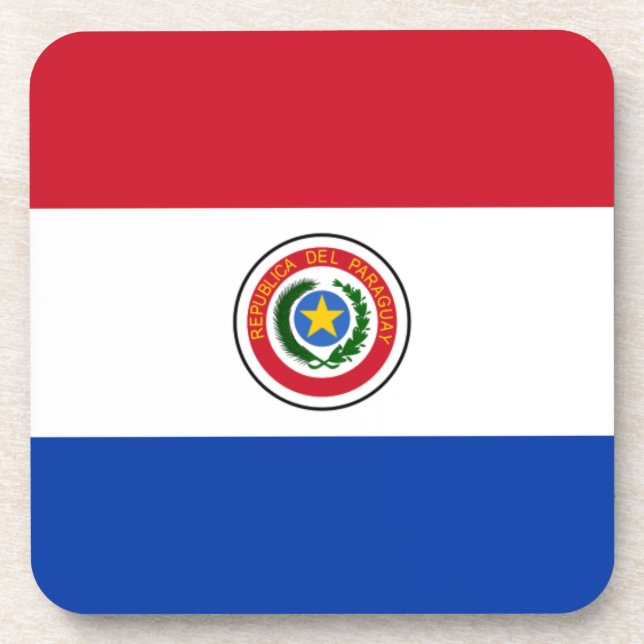 Posavasos Bandera de Paraguay (Frente)