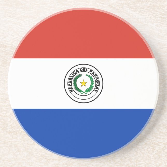 Posavasos Bandera de Paraguay (Frente)