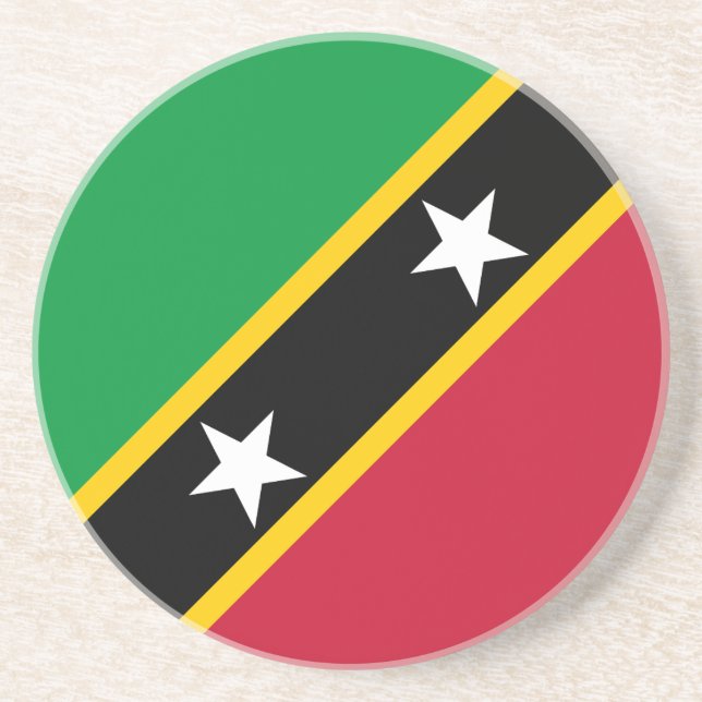 Posavasos Bandera de Saint Kitts y Nevis (Frente)