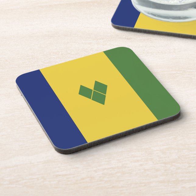 Posavasos Bandera de San Vicente y las Granadinas (Lado Izquierdo)