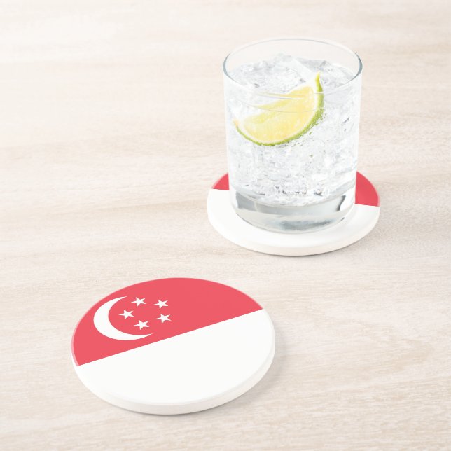 Posavasos Bandera de Singapur (Lado)