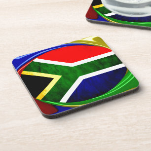 Posavasos Bandera de Sudáfrica: Motivo dinámico de remolino