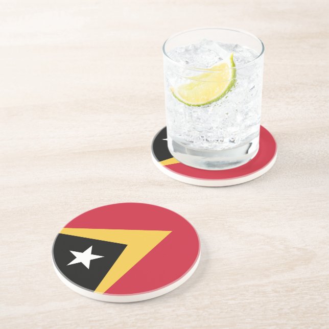 Posavasos Bandera de Timor Oriental (Lado)