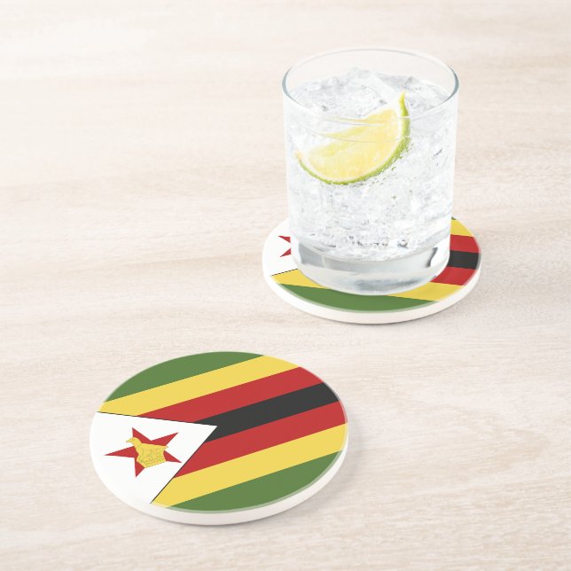 Posavasos Bandera de Zimbabue (Lado)