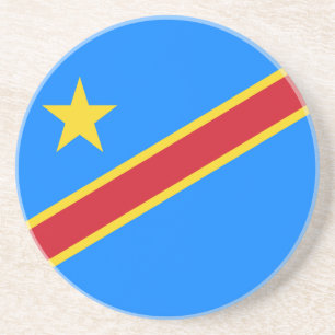 Posavasos Bandera del Congo Kinshasa