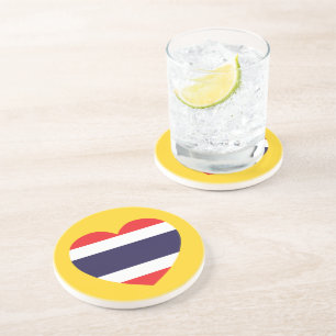Posavasos Bandera del Corazón de Tailandia