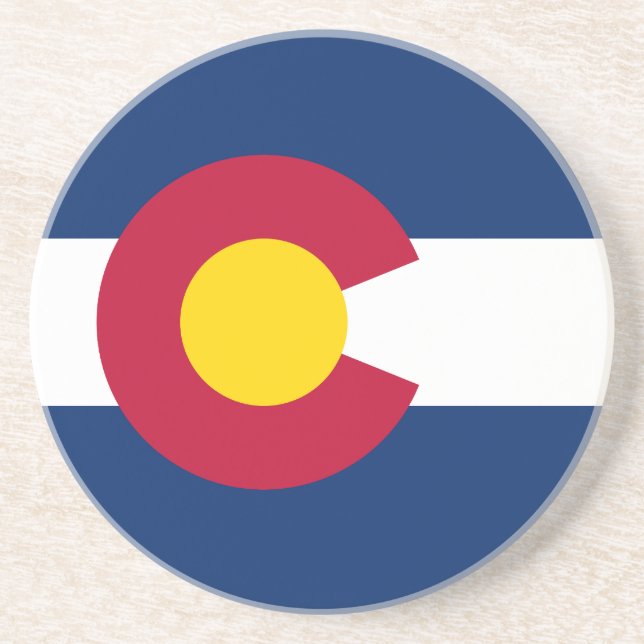 Posavasos Bandera del estado de Colorado (Frente)