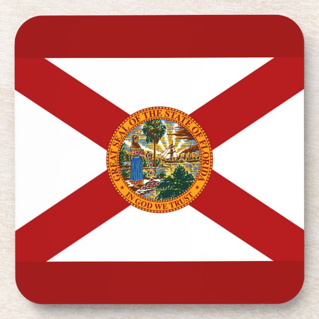 Posavasos Bandera del estado de Florida (Frente)