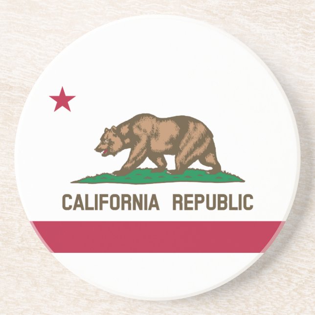 Posavasos Bandera del estado de la República de California (Frente)