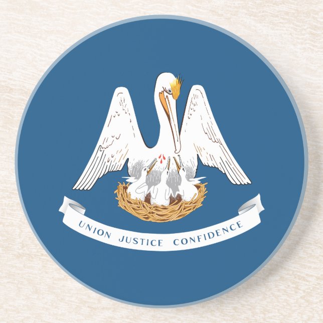 Posavasos Bandera del estado de Louisiana (Frente)