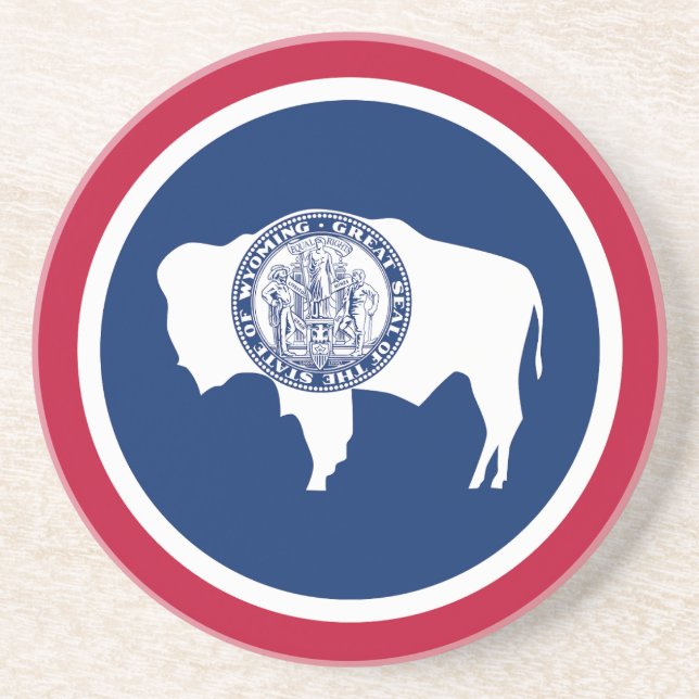 Posavasos Bandera del estado de Wyoming (Frente)