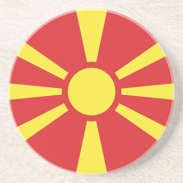 Posavasos Bandera del Norte de Macedonia (Frente)