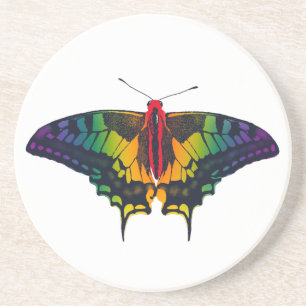 Posavasos Bandera del Orgullo Arcoiris Mariposa Tradicional