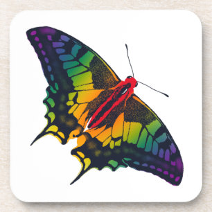 Posavasos Bandera del Orgullo Arcoiris Mariposa Tradicional