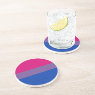 Posavasos Bandera del orgullo bisexual de SlipperyJoe's lava