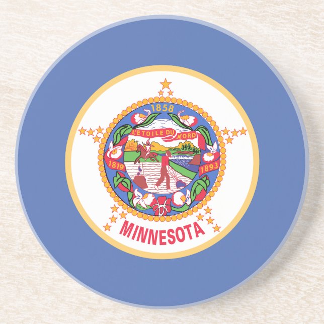Posavasos Bandera estatal de Minnesota (Frente)