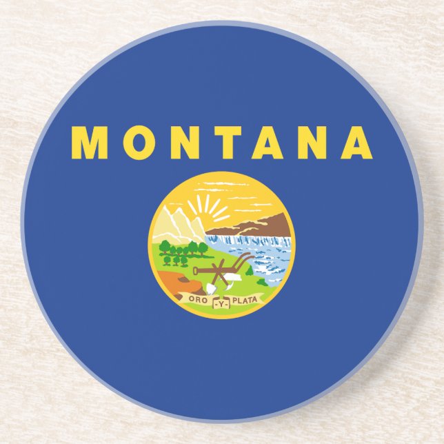 Posavasos Bandera Estatal de Montana (Frente)