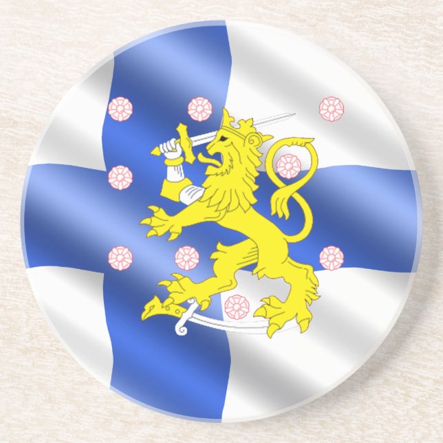 Posavasos Bandera finlandesa (Frente)