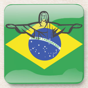 Posavasos Bandera glamurosa de Brasil